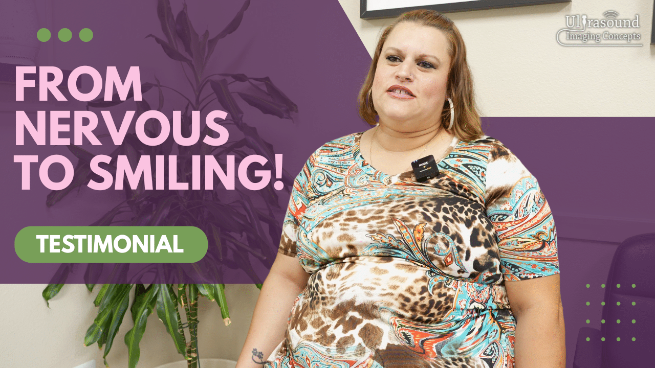 Marilyn giving a testimonial after her ultrasound in Arlington TX with Ultrasound Imaging Concepts