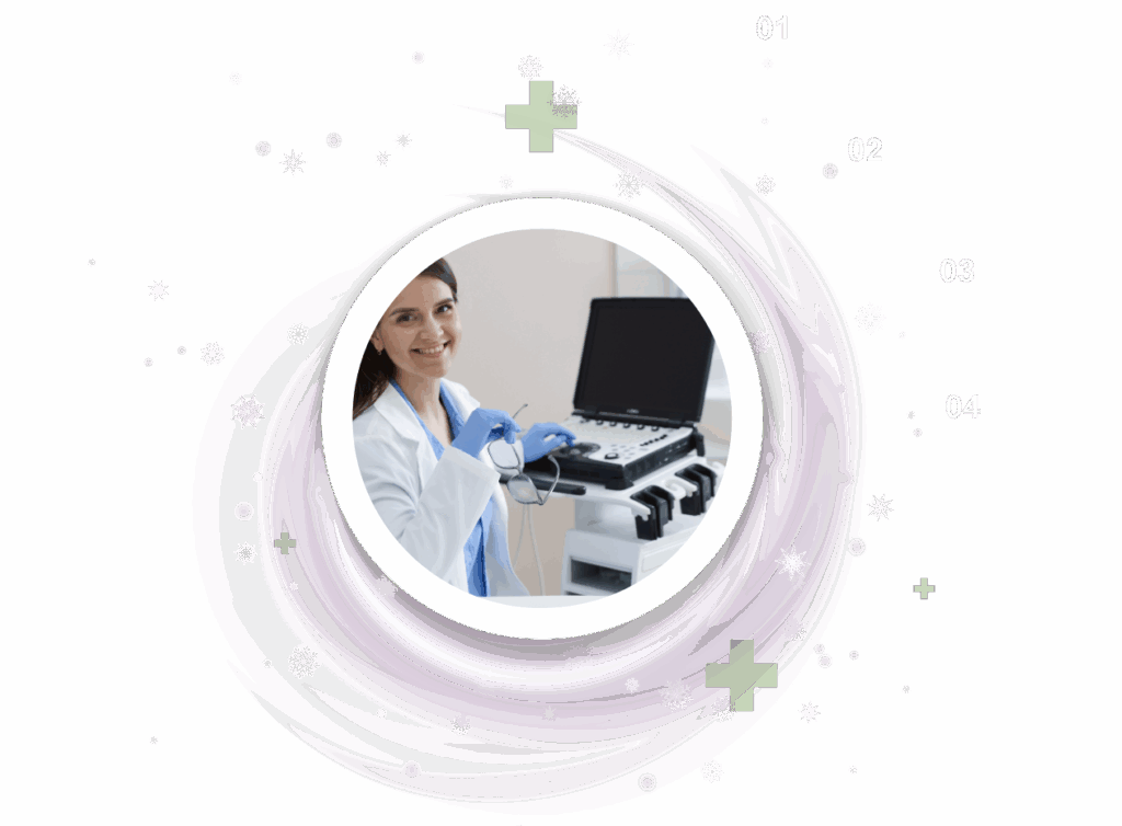 Preventative ultrasound screening performed by certified technician - Ultraview Imaging Technician using equipment for preventative ultrasound screening
